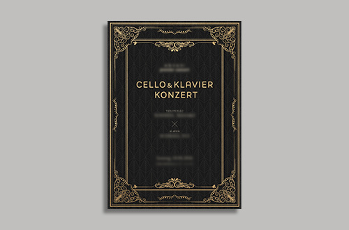 B5サイズ コンサートパンフレット表紙デザイン｜岡山県